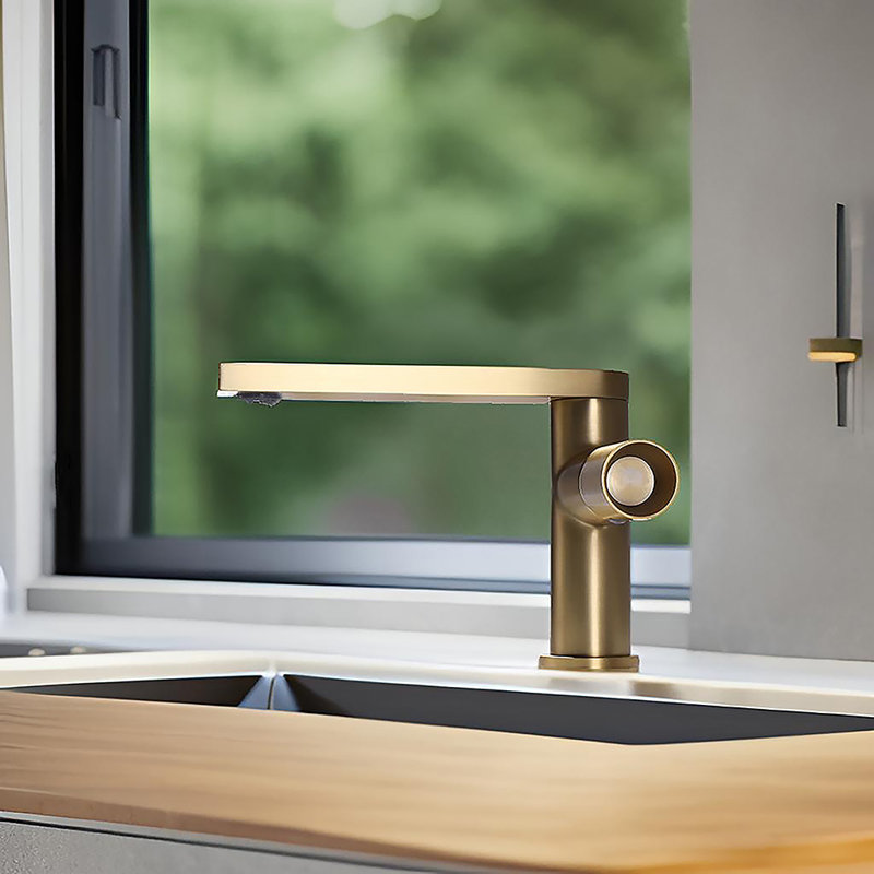 Nouveau robinet de lavabo de salle de bain monocorps à poignée simple