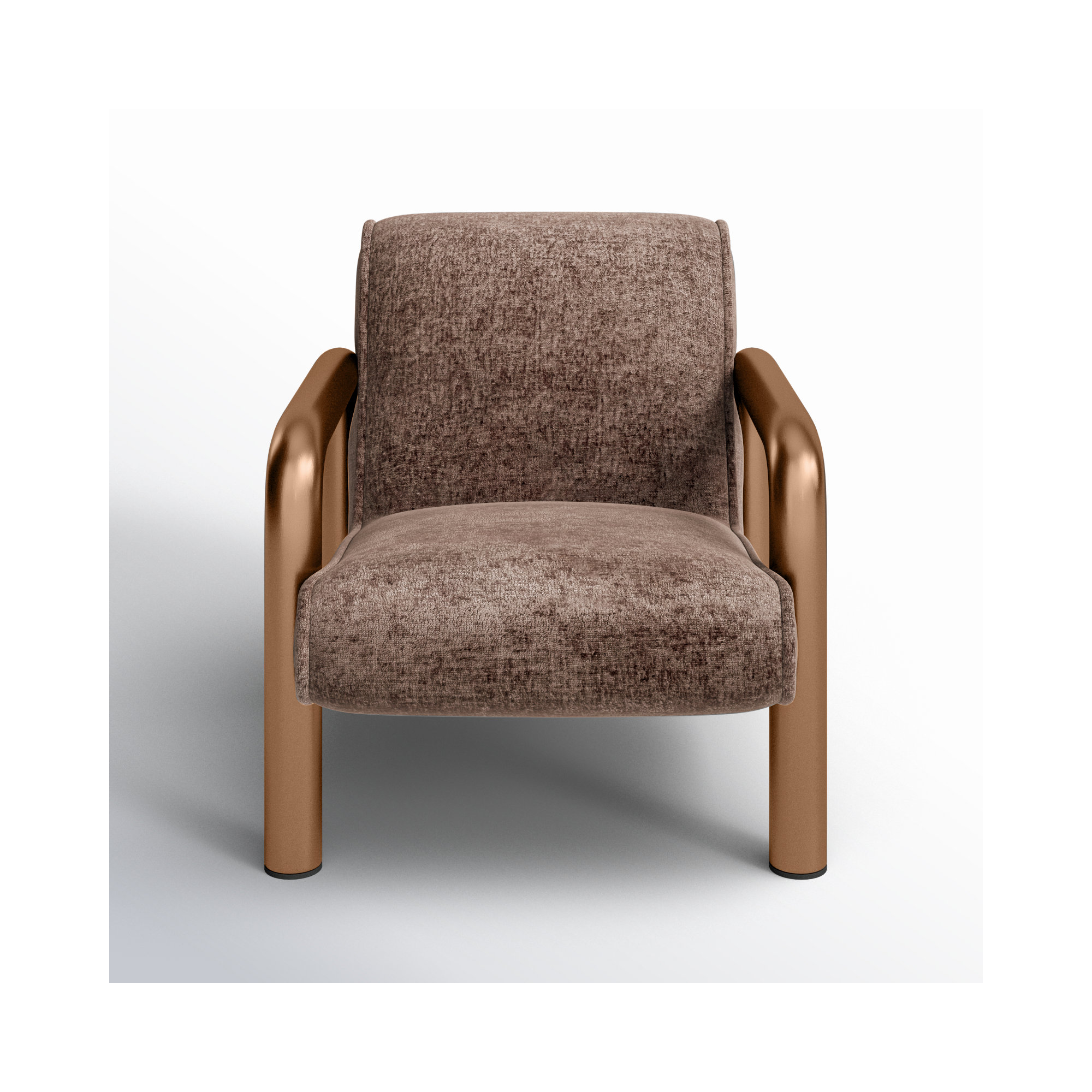 Ismenia Modern Accent Chair, Gray Polyester