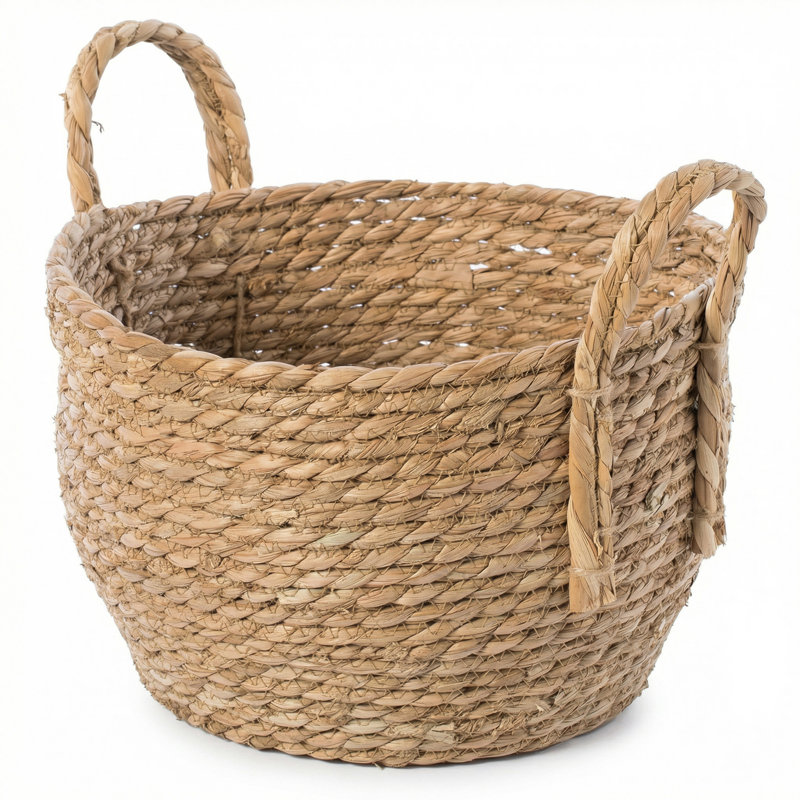 Panier en osier, H 9,25 po x l 13 po x P 13 po