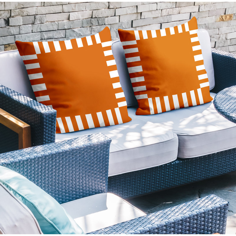  Coussin intérieur / extérieur, L 15 po x H 15 po, Orange