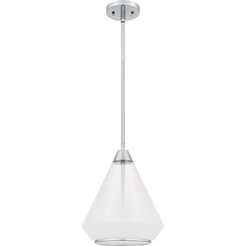 Mini-luminaire suspendu 1 lumière Haze, Chrome poli
