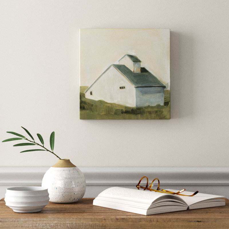Serene Barn I by Emma Scarvey - Wrapped Canvas Painting, 30cm H x 30cm W