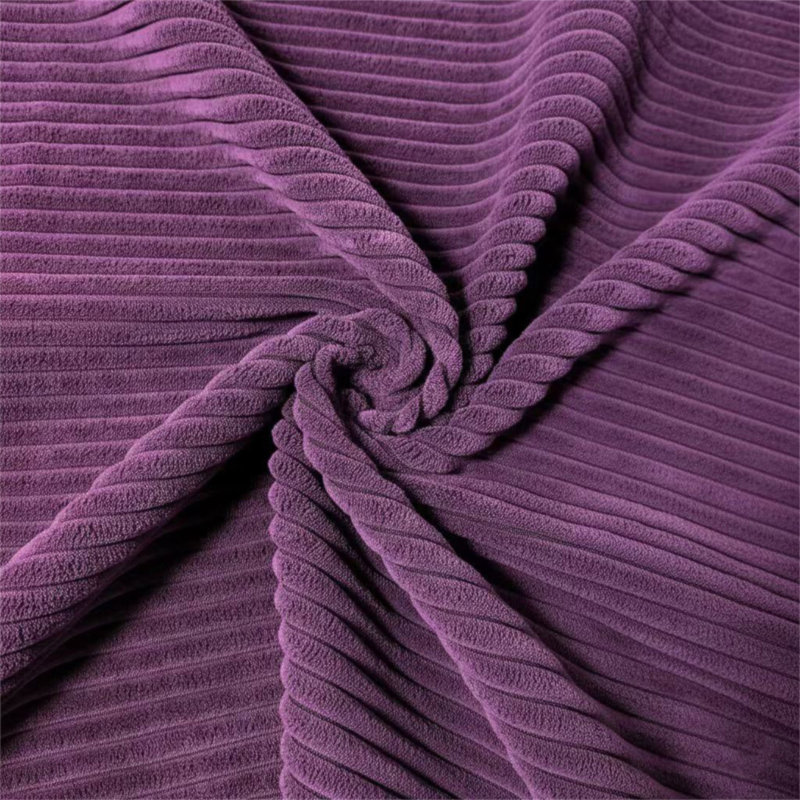 Repose-pieds rembourré en velours côtelé, Purple