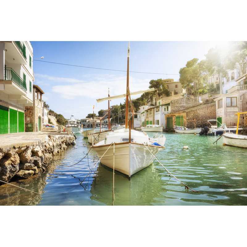 Old Spanish Fishing Harbor by Cinoby - Wrapped Canvas Print, 30cm H x 46cm W x 3.8cm D