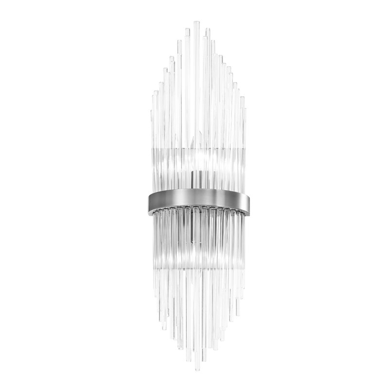 Zarely Flush Mounted Sconce, Silver