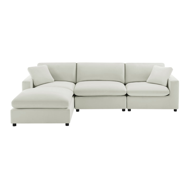 Vinessa Modular Sectional - 4-Piece XL Chofa, Ivory Performance Polyester