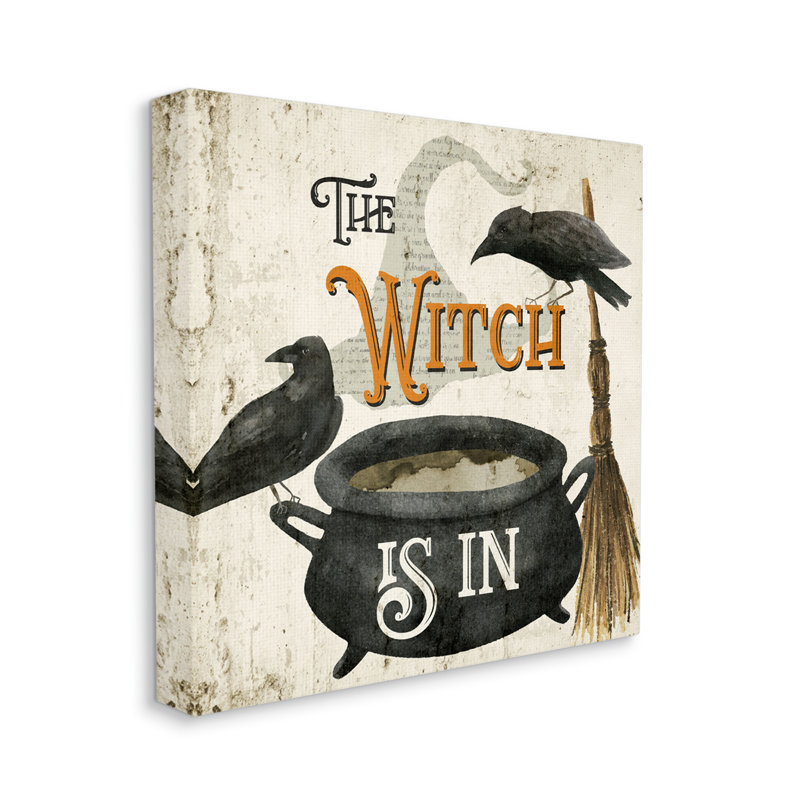 «Witch is in phrase chaudron sur toile» par Deane Beesley, H 36 po x l 36 po x P 1,5 po