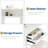Bedroom Vanity Desk with Adjustable Lighted Mirror Foldable Panel 2 Drawers and Storage Shelves