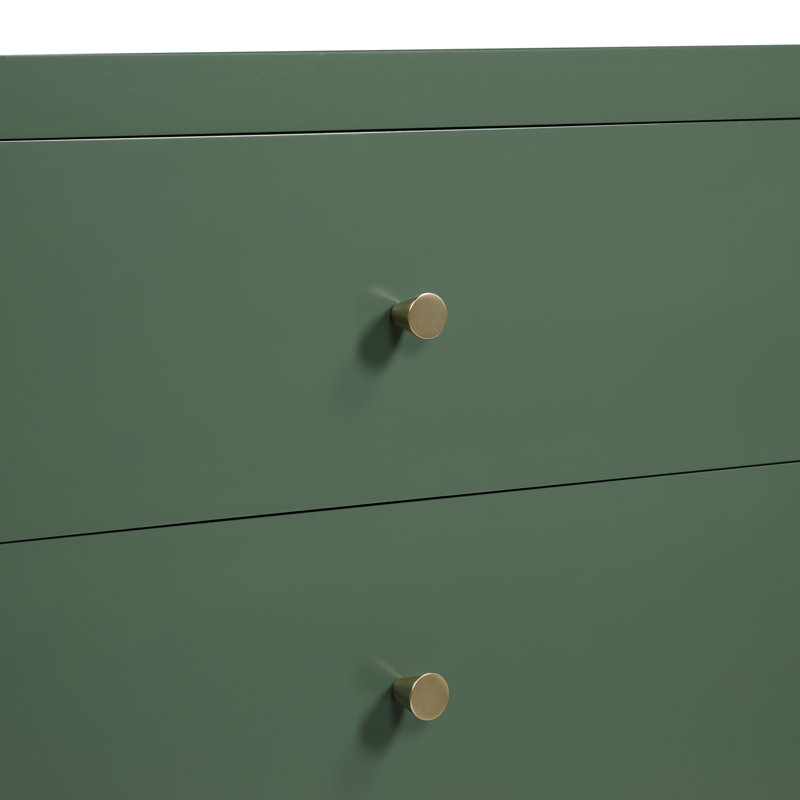 Alaynie 3-Drawer Nightstand, Vintage Green
