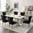 Velvet Upholstered Dining Chairs with Stainless Steel Legs-806054338