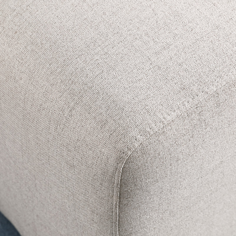 Chenille beige, prête à l'emploi, taille carrée 29,92 po, convient aux petits espaces de vie, fonctionne comme siège de rechange ou tabouret de pieds, cote d'utilisation moyenne en chenille, pas d'assemblage nécessaire, 16,73 po de hauteur, doux