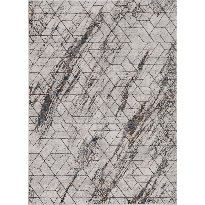 Tapis gris Sanket, Rectangle 3 pi 3 po x 4 pi 7 po