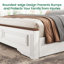 Lit plateforme King Size avec tiroirs de rangement, blanc-63146920