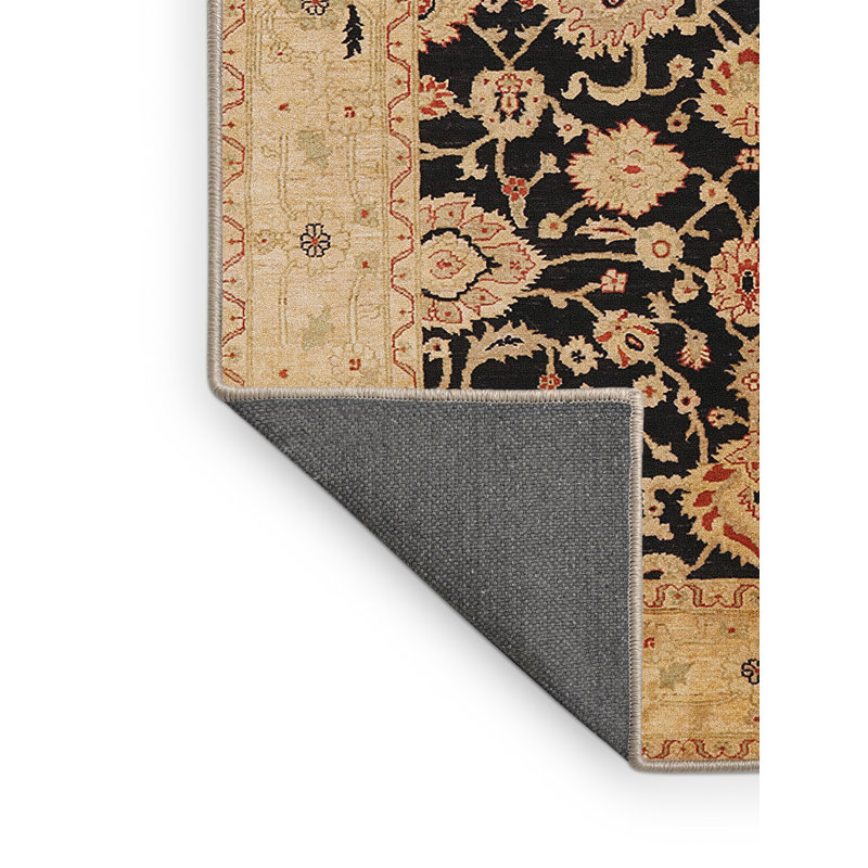 Tapis oriental beige / noir Effron, Rectangle 8 pi x 10 pi