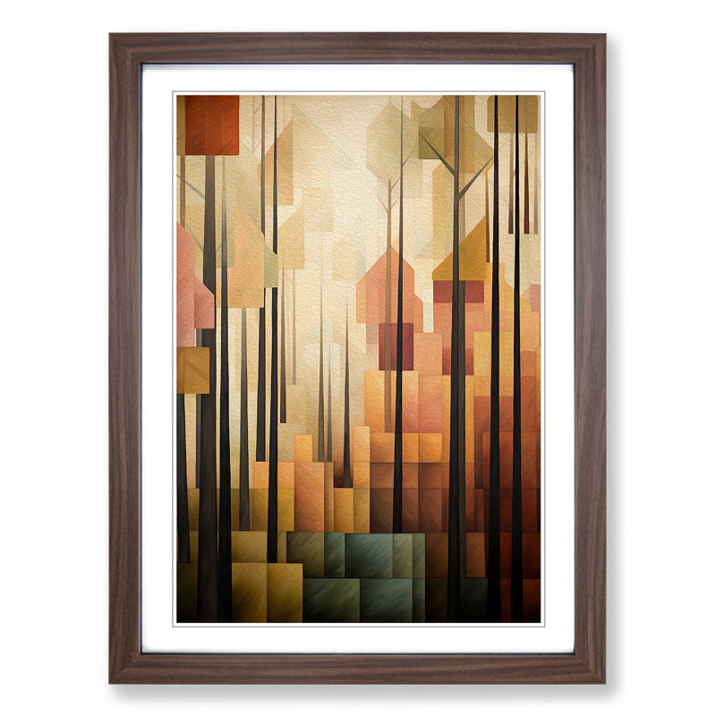 Single Picture Frame Wall Art, 46cm H x 34cm W, Walnut Framed