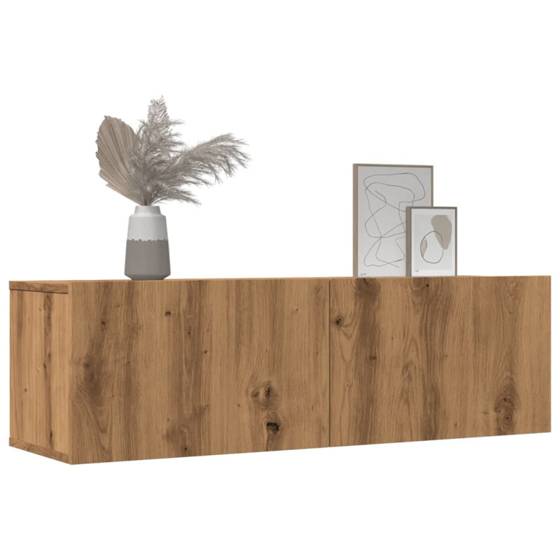 Rukshan Unfinished TV Stand for TVs up to 24", Artisan Oak