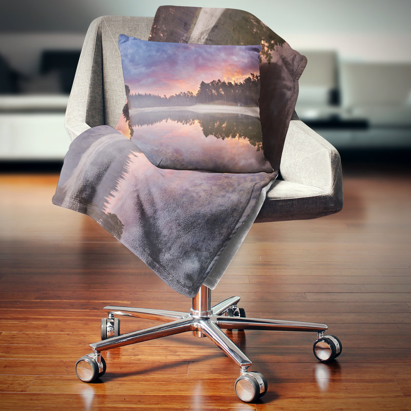 Coussin Quiet Lake, 18 po x 18 po, Coussin décoratif