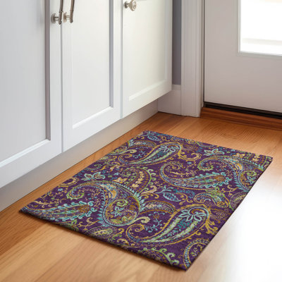 Premium Machine Washable Cerrito AMF533 Purple Rug