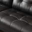Causeuse-coussin modulable noire en cuir véritable-633414985