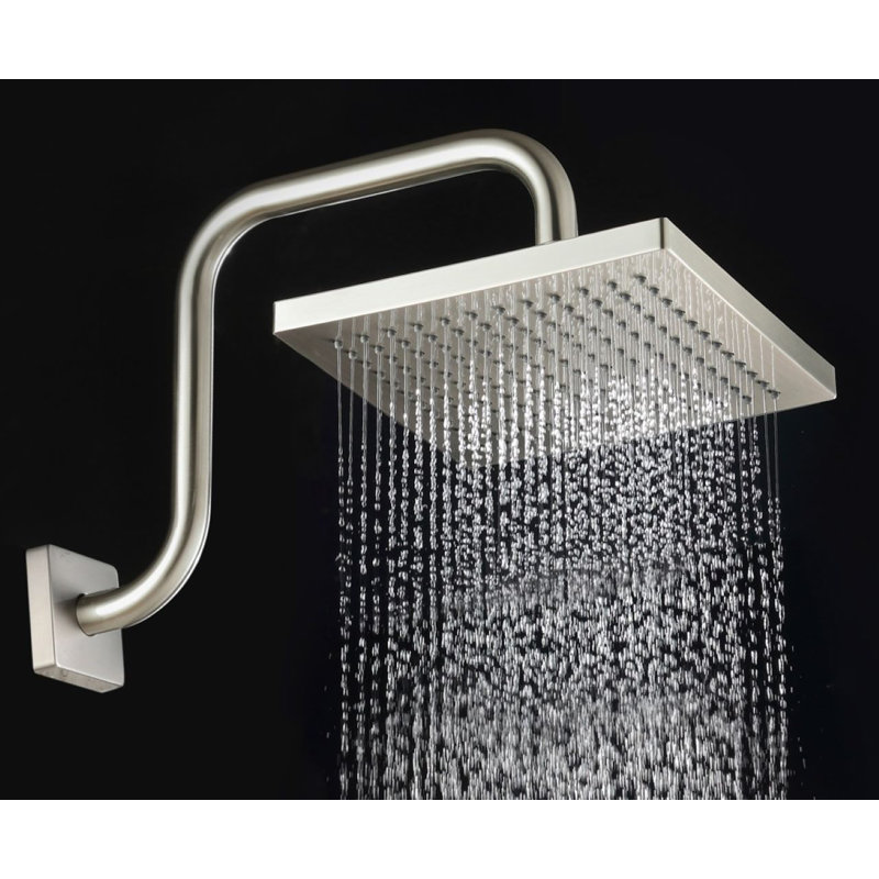 Pomme de douche fixe Rains Flood, Nickel satiné