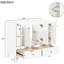Armoire de rangement de salle de bain 36 po 4 portes, 2 tiroirs. Cadre de meuble-lavabo réglable, tablettes de porte. Charnières, look moderne