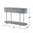 Ellice Contemporary 47"L Oval Sofa Table in Gray High Gloss and Chrome