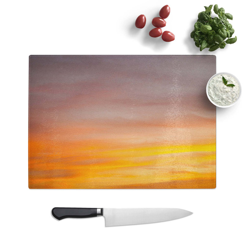 Glass Magical Sky Chopping Board, 39 cm W x 28.5 cm L