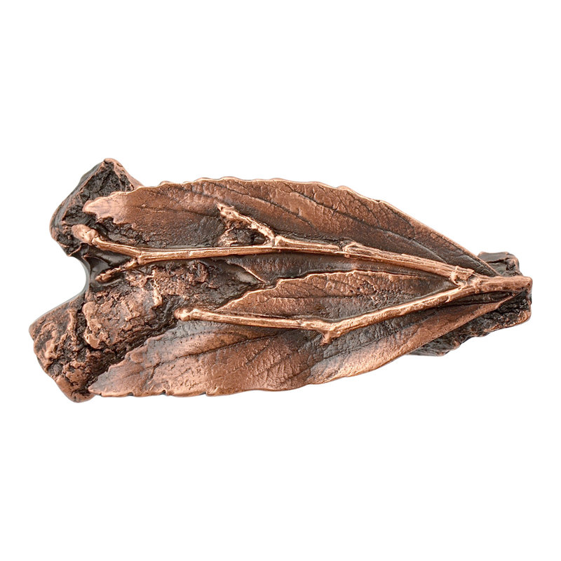 Leaves 2.125" Length Novelty Knob, Antique Copper