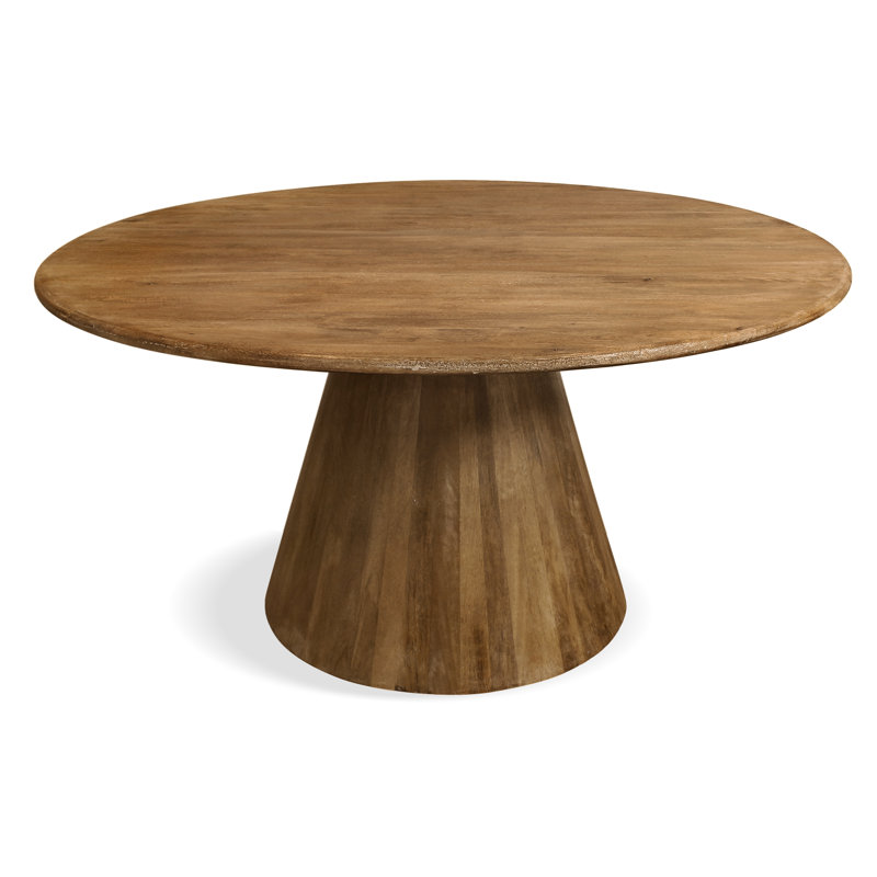 Caegan Round Solid Wood Dining Table