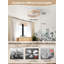 Ventilateurs de plafond avec lumières, ventilateur de plafond Boho de 20 po avec plafonnier encastré, cage en rotin fermée avec 6 vitesses, télécommande pour chambre de bébé