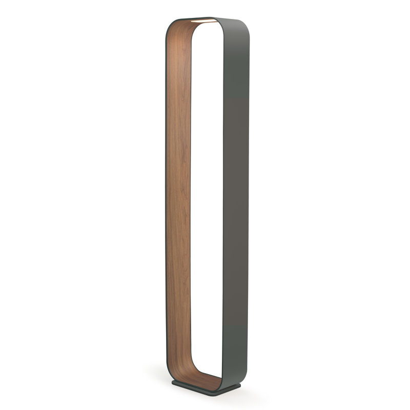 Contour Floor Lamp, Graphite/Walnut