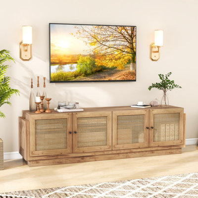 Farmhouse TV Stand for TVs up to 75 Inches with 2 Cabinets by Bayou Breeze