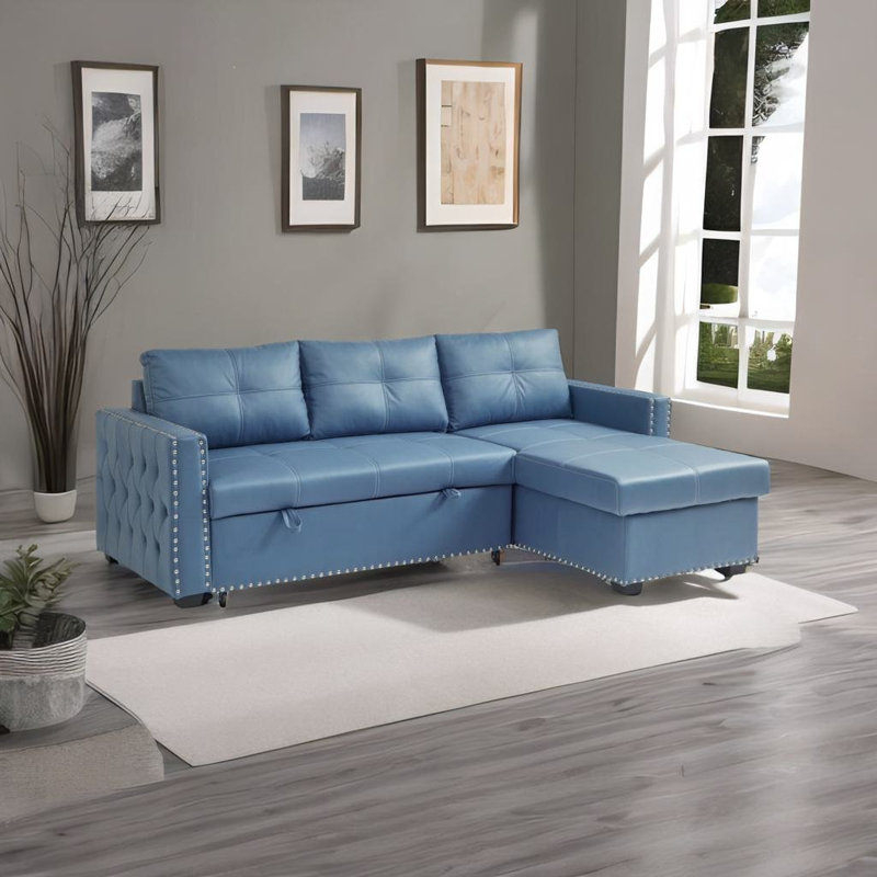 Canapé modulaire 2 pièces Naailah, Bleu