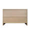 Buffet d'appoint 3 portes en bois Accent Bois naturel, tablettes réglables, rangement rustique de style charmant. Séduisant