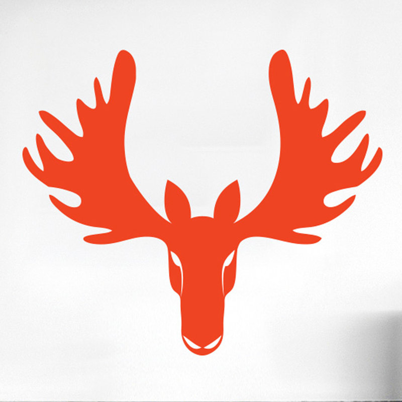 Animals Wall Decal, Large, Orange