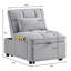 Canapé-lit simple capitonné avec dossier réglable et coussins, méridienne convertible-990280115
