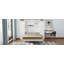 Grand lit escamotable avec 2 garde-robe et tablette de rangement, cadre de lit plateforme pliable multifonctionnel pour chambre d'amis, chambre à coucher