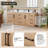 Deach 84" Double Bathroom Vanity with Calacatta White Quartz Countertop without Mirror