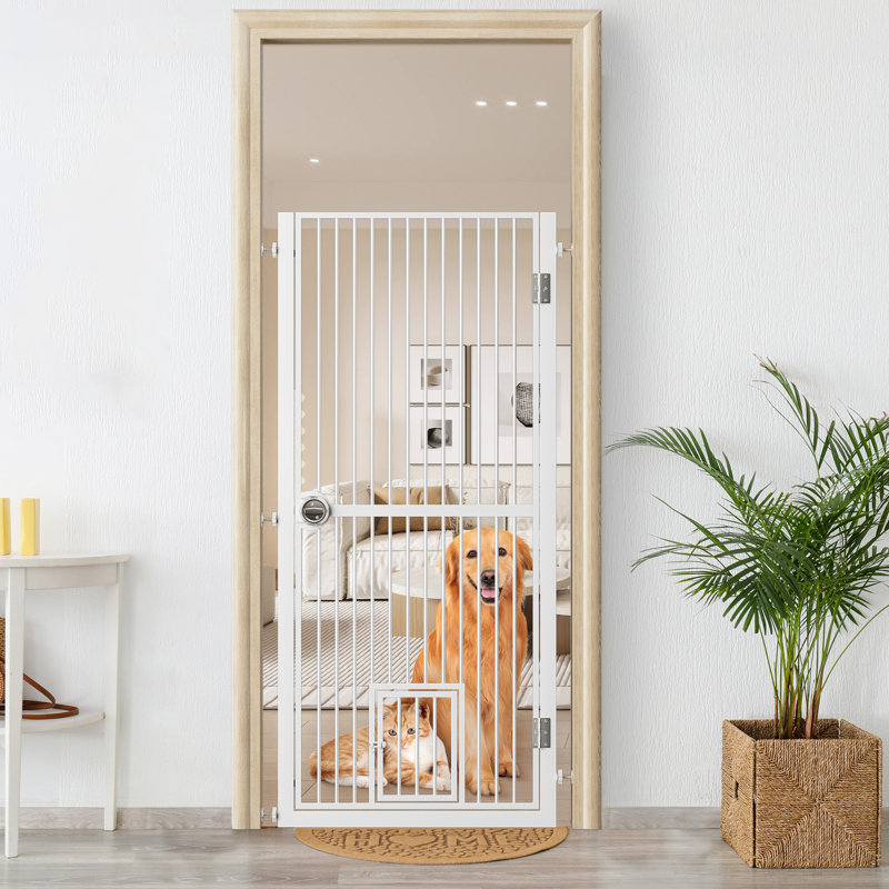 Barrière pour animaux très haute Eresmia, H 61 po x l 30,2 po x P 2,2 po, Blanc