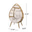 Fauteuil en forme de larme pour profiter du plein air - Magnifique naturel avec siège confortable tissé en brun