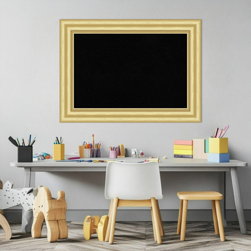 Tableau blanc avec cadre Sophia, tableau blanc en liège, tableau d'organisation, tableau d'affichage, H 21 po x l 29 po, Noir