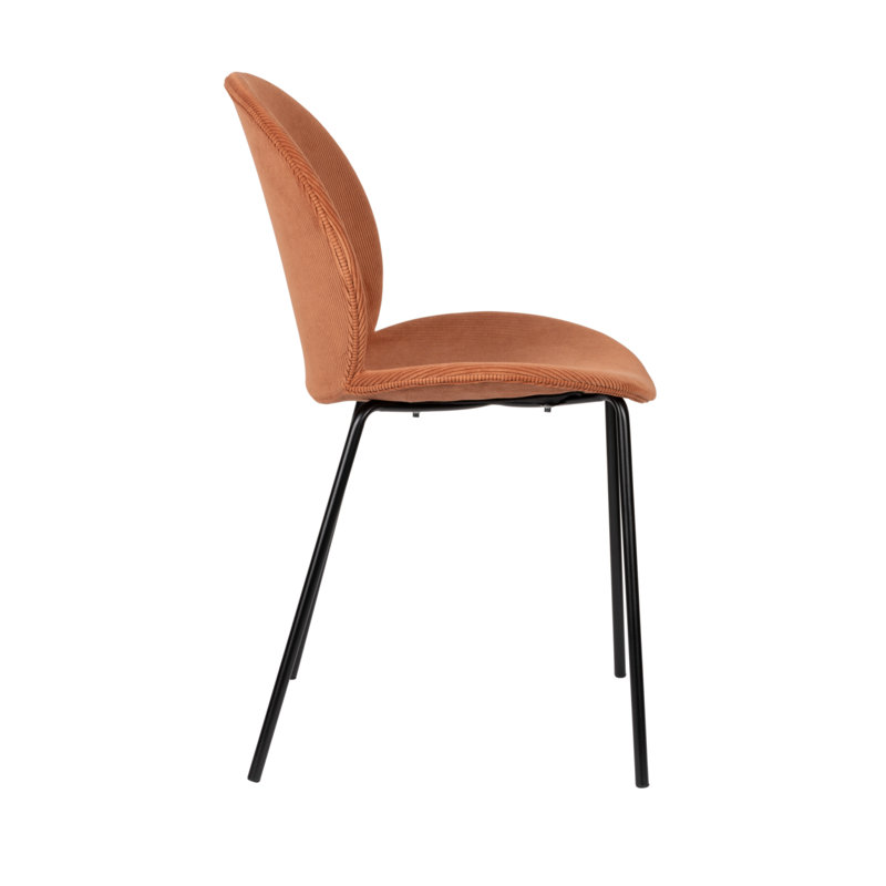 Bonnet Upholstered Dining Chair, Orange