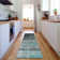 Premium Machine Washable Cerrito AMF568 Teal Rug
