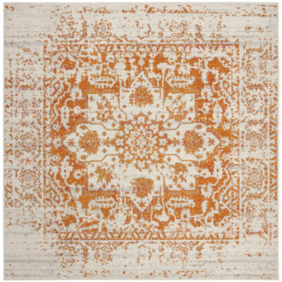 Christa Oriental Orange/Ivory Area Rug