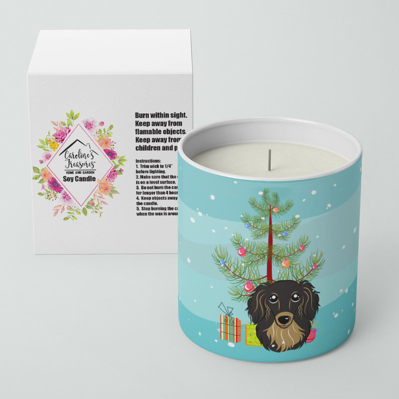Bougie teckel pin / sapin de Noël