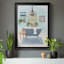 «Blue Bath I», peinture sur toile encadrée-2142061313-2142061314