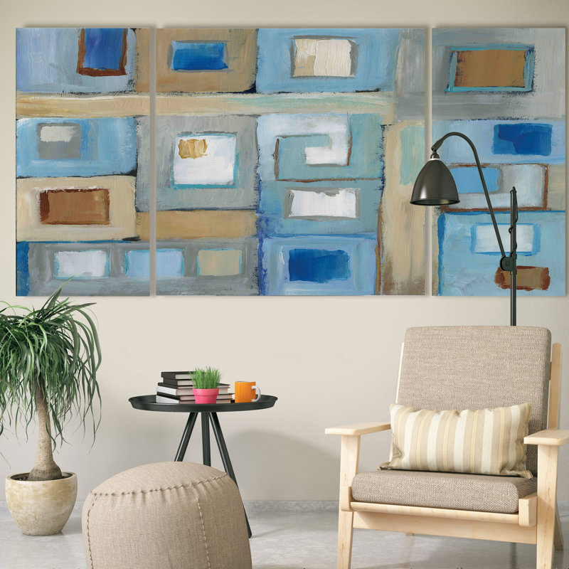 Reproduction d’image multi-pièces sur toile, "variante" de la couche grecque i premium, H 24 po x l 48 po x P 1,5 po