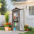 Waterproof Outdoor Storage Cabinet With Shelves, Lockable Metal Tool Shed-114639312