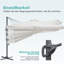 Cadain 300cm X 300cm Rectangular Cantilever Parasol-1420574675