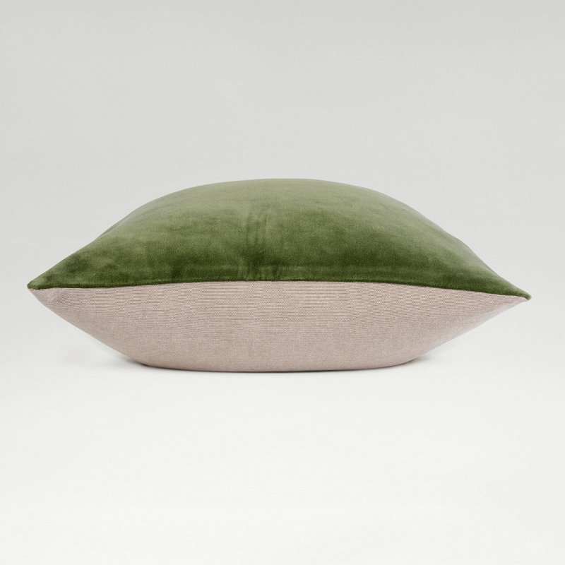 Jaipur Square Pillow Cover & Insert, Olive, Square 18"